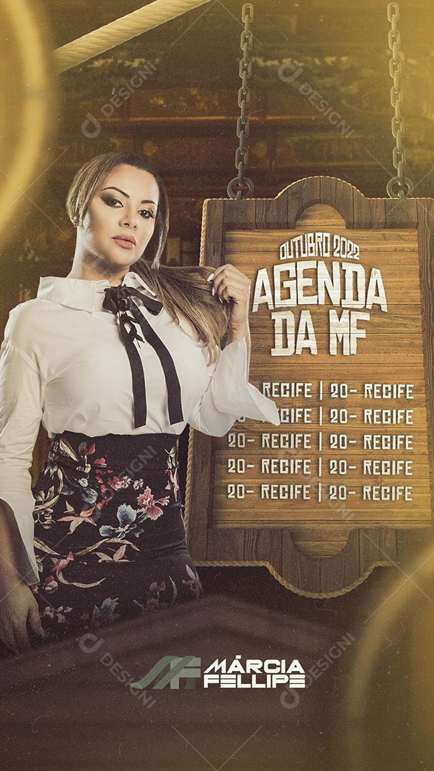 Story Agenda Da MF Márcia Felipe Flyer Social Media PSD Editável