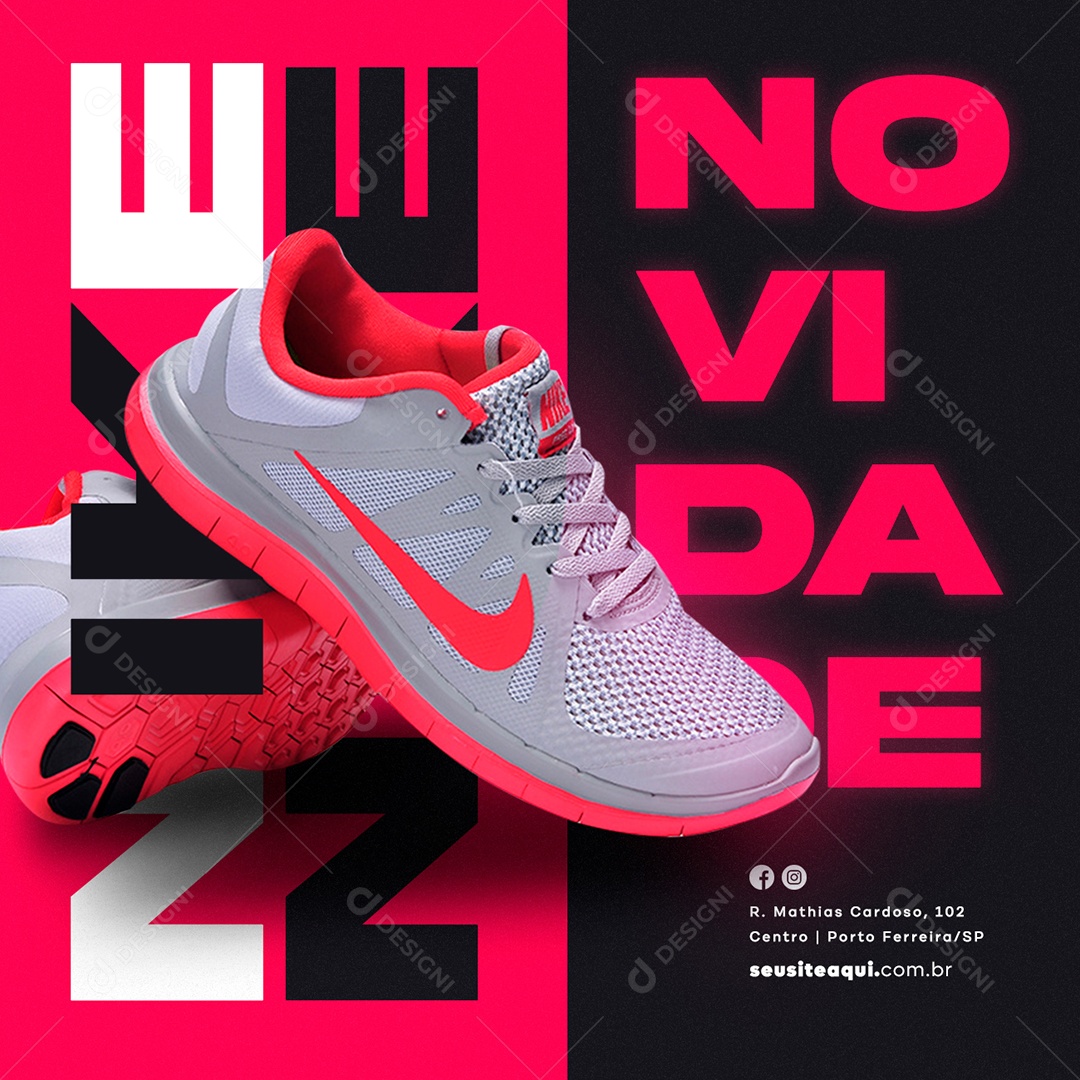 Novidade Nike Loja de Tênis Social Media PSD Editável