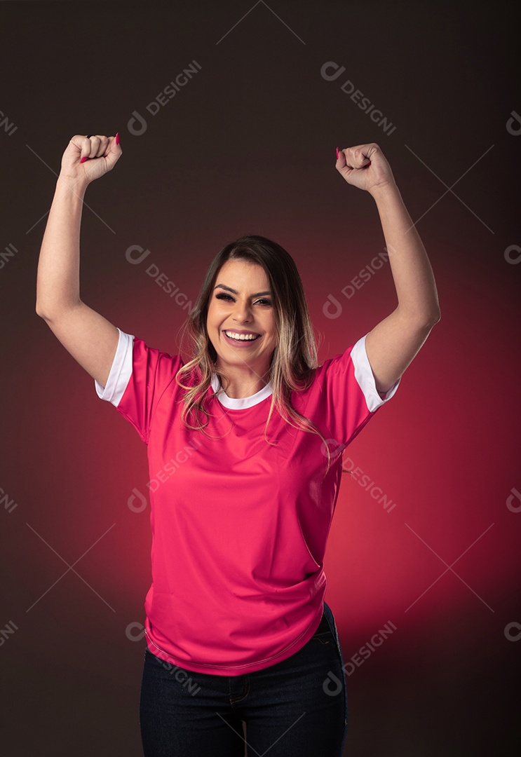 fã de futebol de mulher torcendo por seu clube e time favoritos. mundo