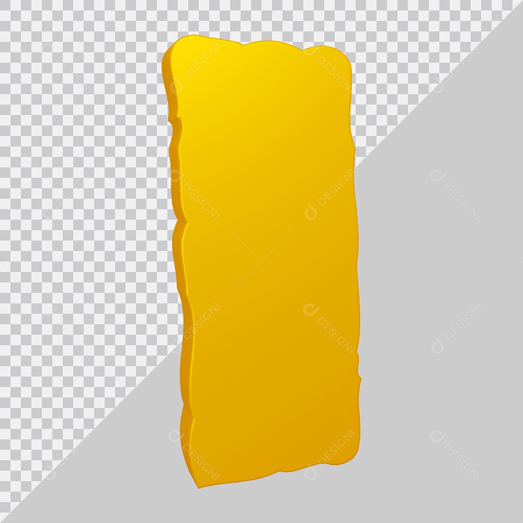 Elemento 3D Para Composição Letra I Dourado PSD