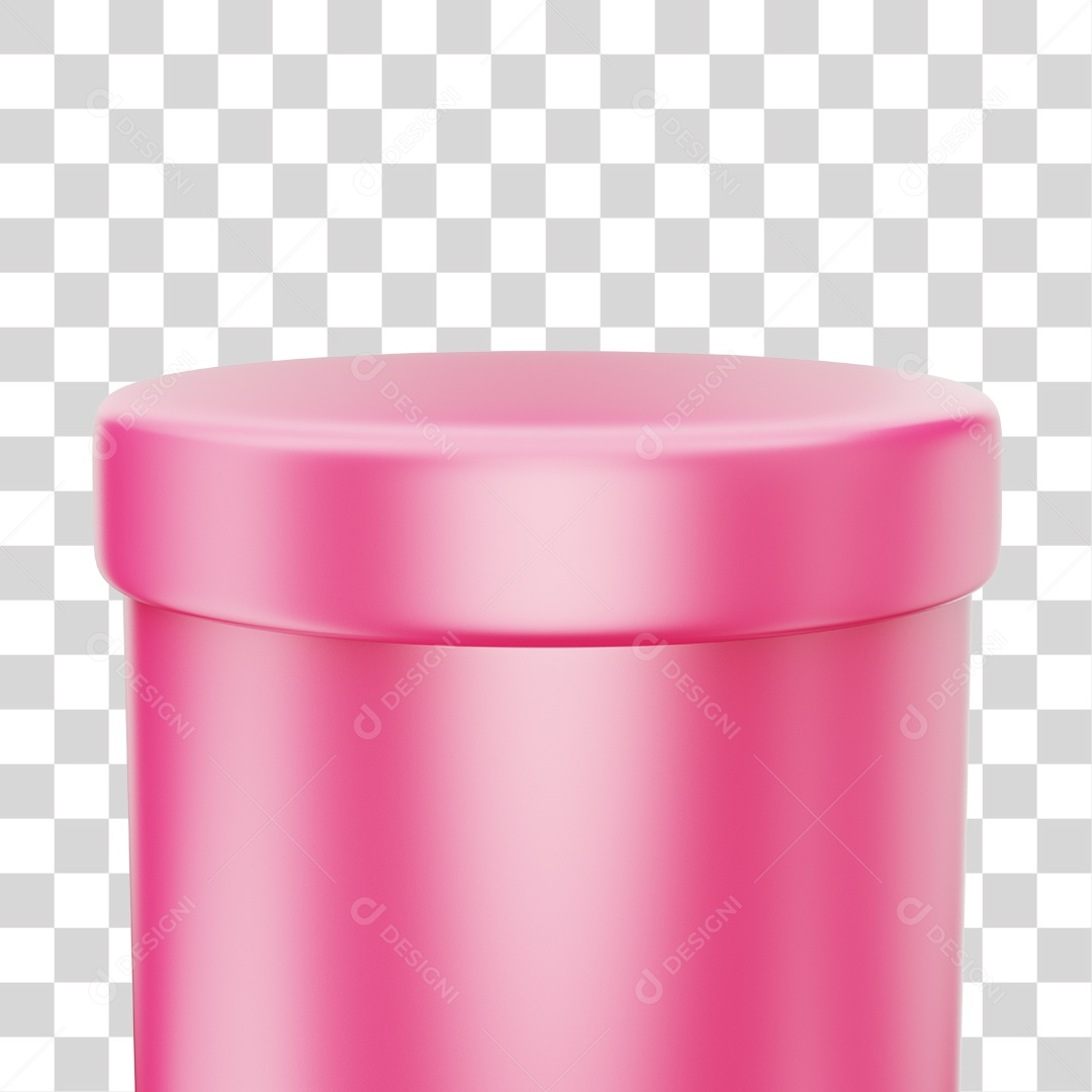 Podium Rosa 3D Para Composição PNG