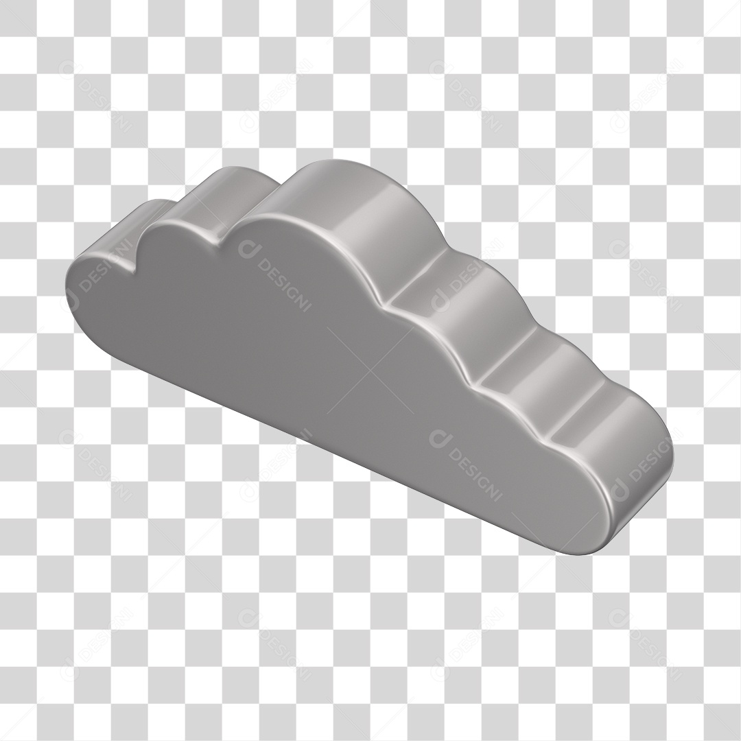 Nuvem Cinza Elemento 3D Dia Das Crianças PNG
