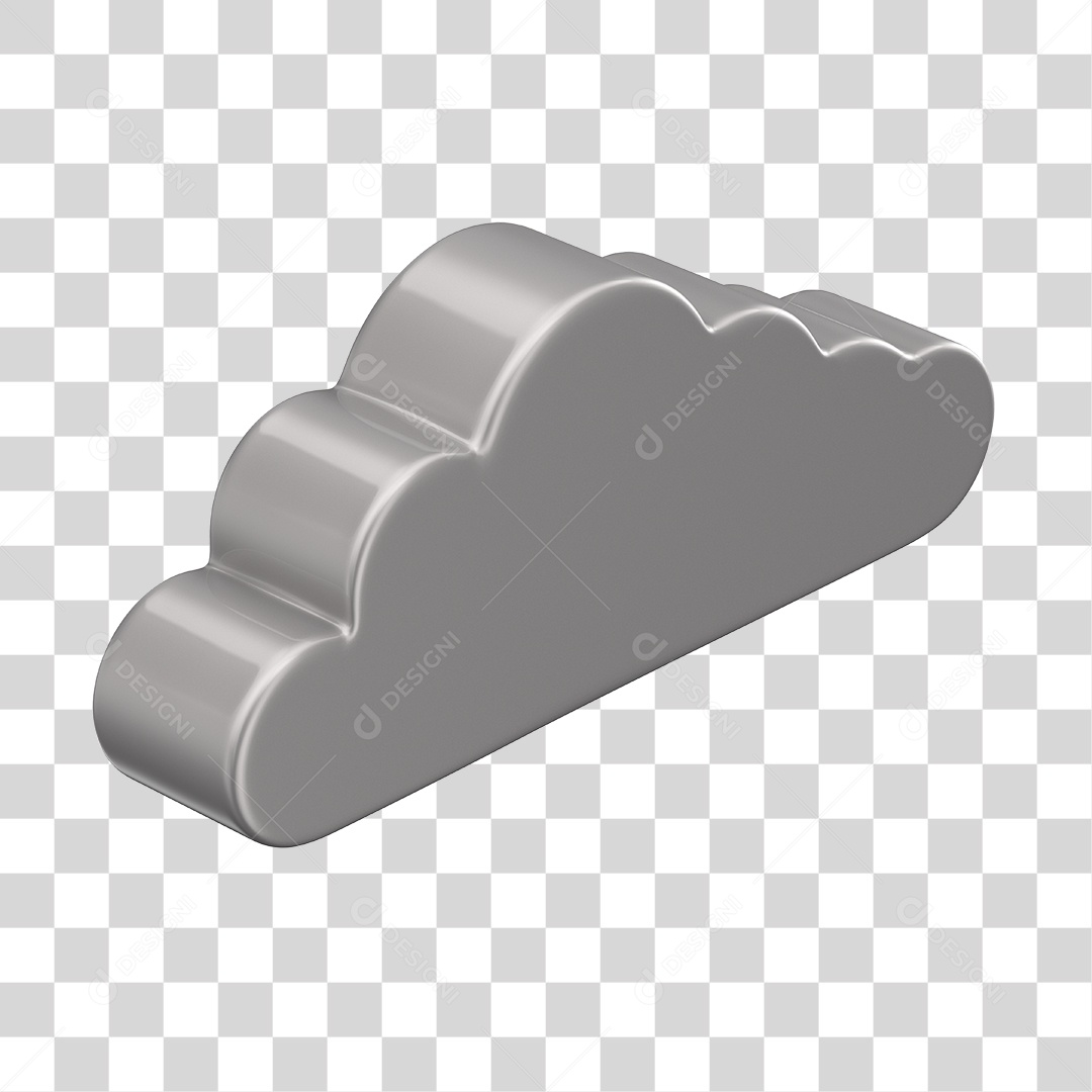 Nuvem Cinza Elemento 3D Dia Das Crianças PNG