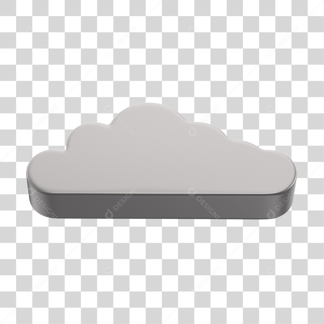 Nuvem Cinza Elemento 3D Dia Das Crianças PNG