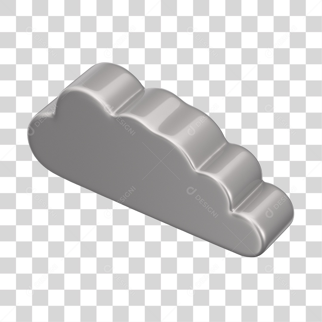 Nuvem Cinza Elemento 3D Dia Das Crianças PNG