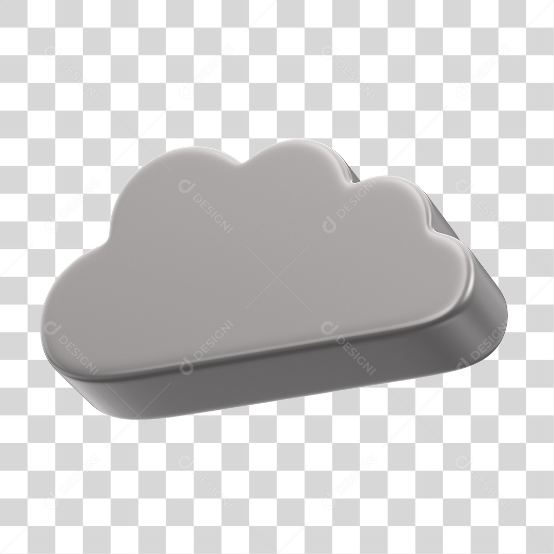 Nuvem Cinza Elemento 3D Dia Das Crianças PNG