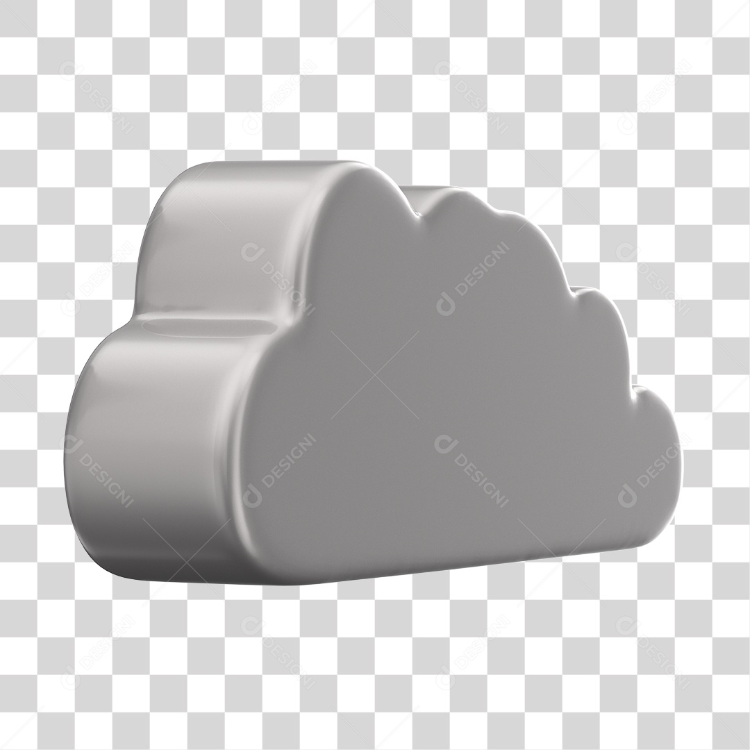 Nuvem Cinza Elemento 3D Dia Das Crianças PNG