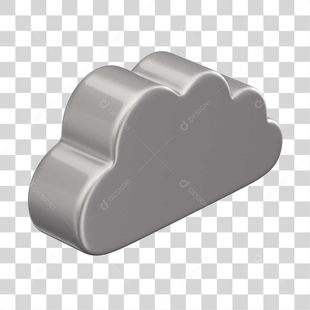 Nuvem Cinza Elemento 3D Dia Das Crianças PNG