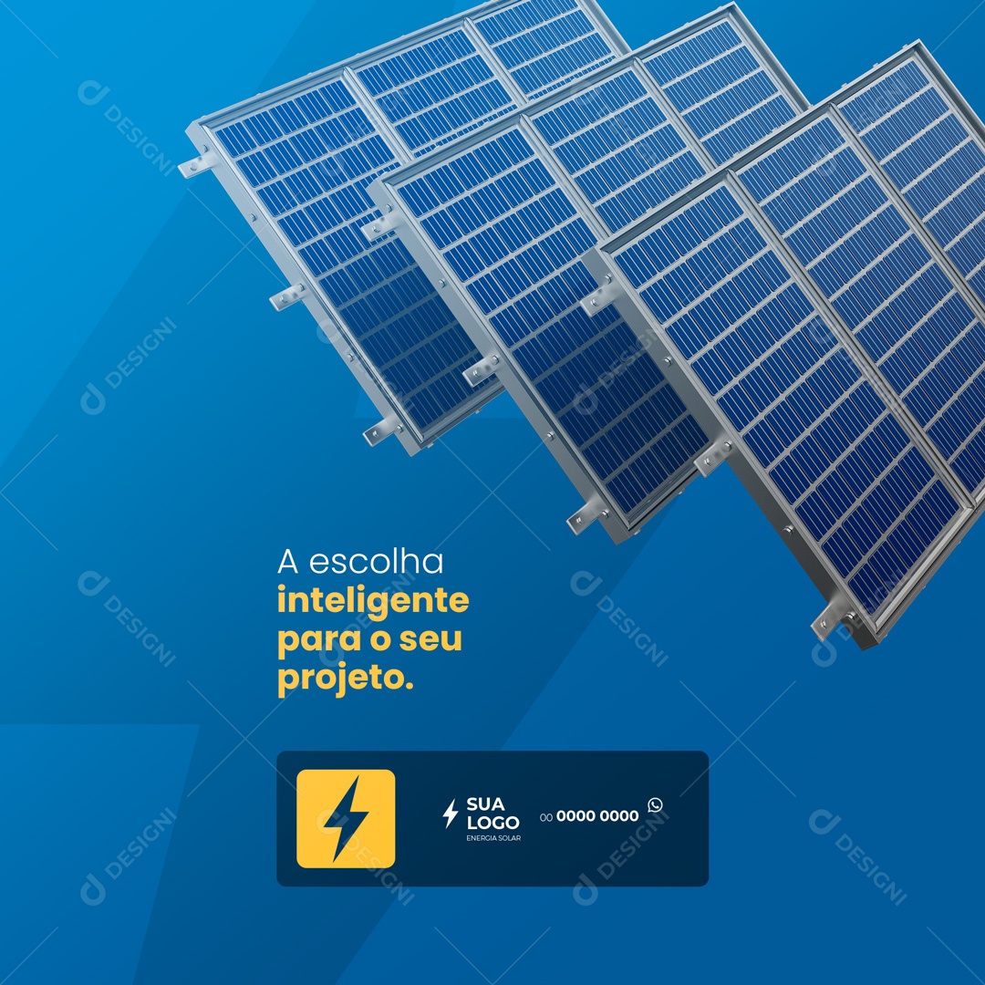 Social Media a Escolha Inteligente Energia Solar Social Media PSD Editável