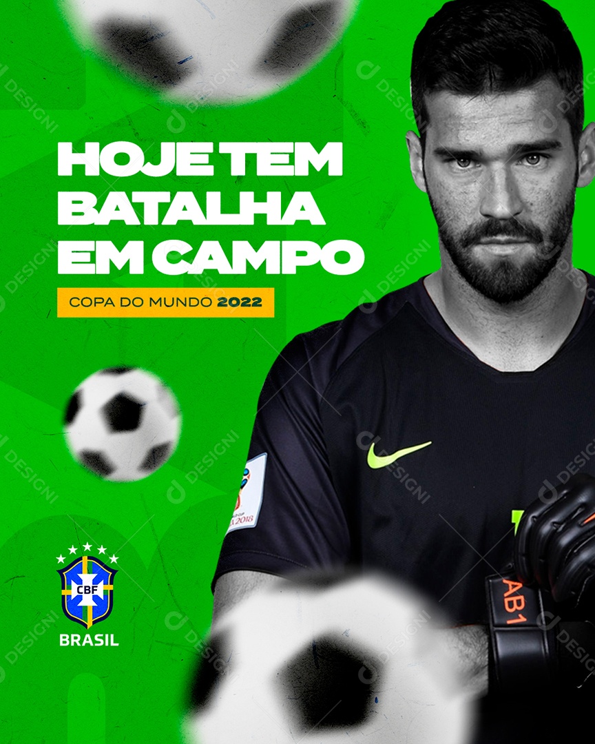 Hoje Tem Batalha Em Campo Copa Mundo Social Media PSD Editável