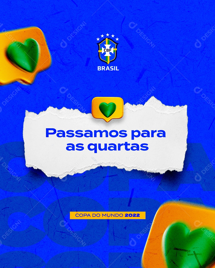 Passamos Para As Quartas Copa Mundo 2022 Social Media PSD Editável