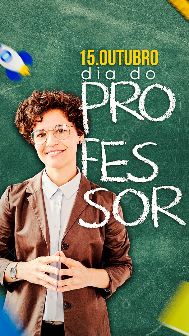 Story Dia Do Professor 15 de Outubro Social Media PSD Editável