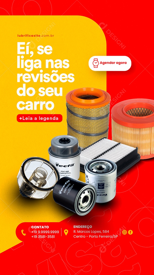 Story Eí Se Liga nas Revisões do Seu Carro Oficina Mecânica Social Media PSD Editável