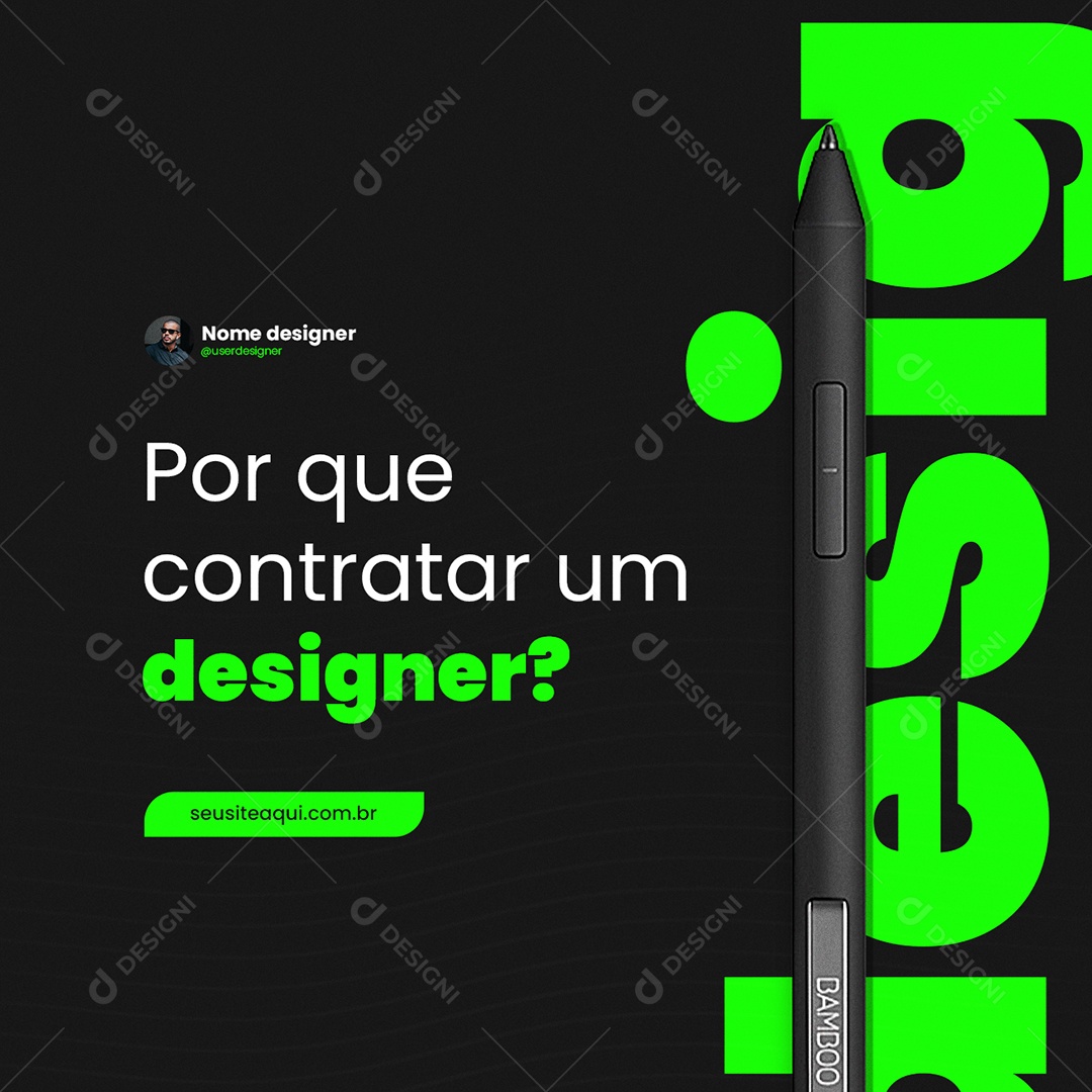 Por Que Contratar Um Designer Design Social Media PSD Editável