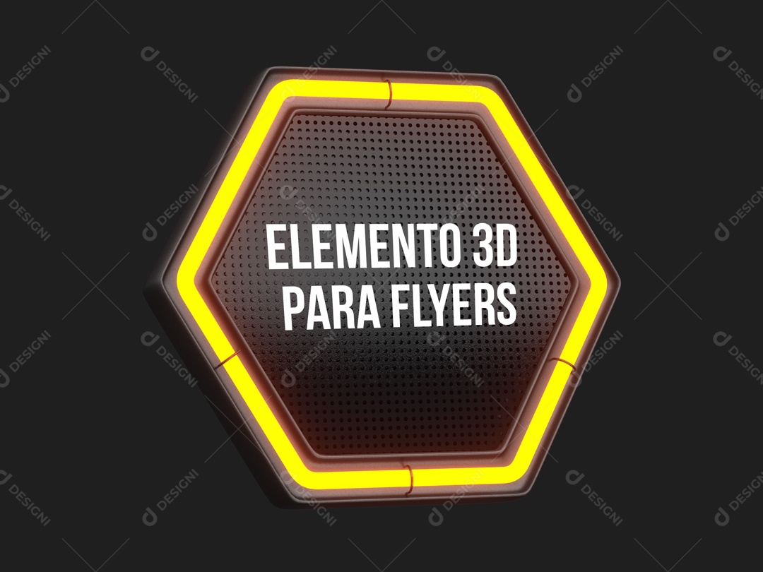 Placa Neon Elemento 3D Para Composição de Texto PSD