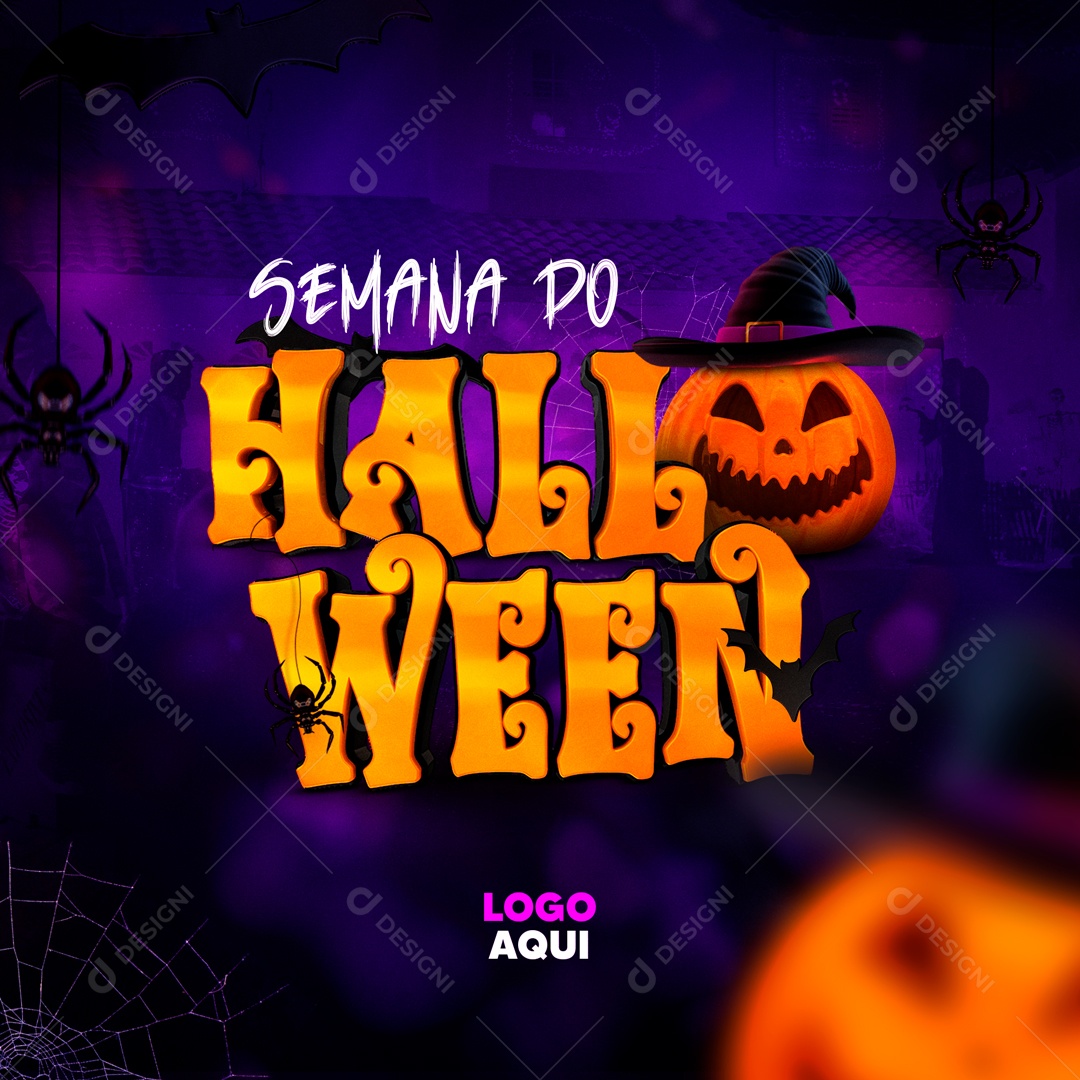 Semana Do Halloween Promoções Social Media PSD Editável