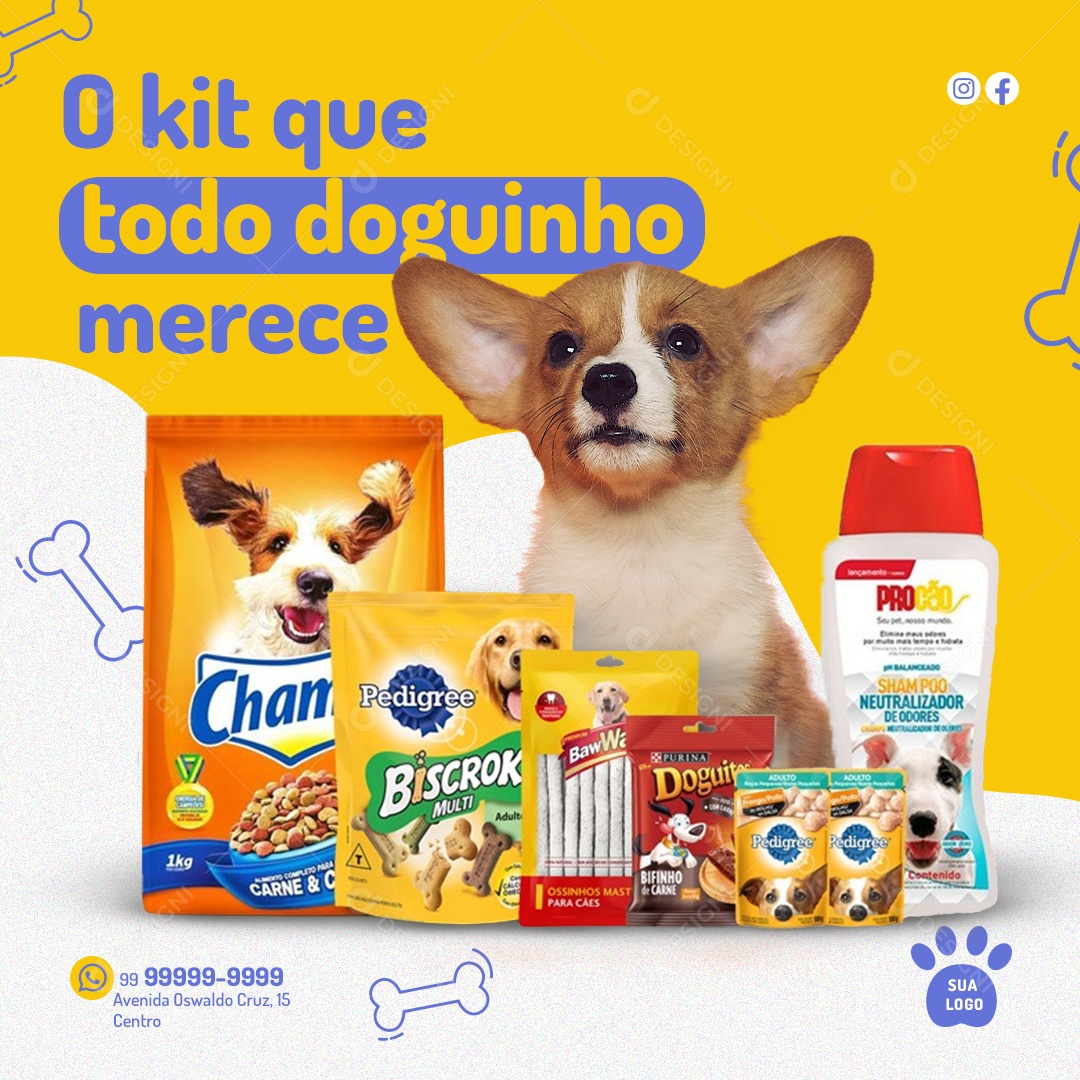 O Kit Que Todo Dioguinho Merece Social Media PSD Editável
