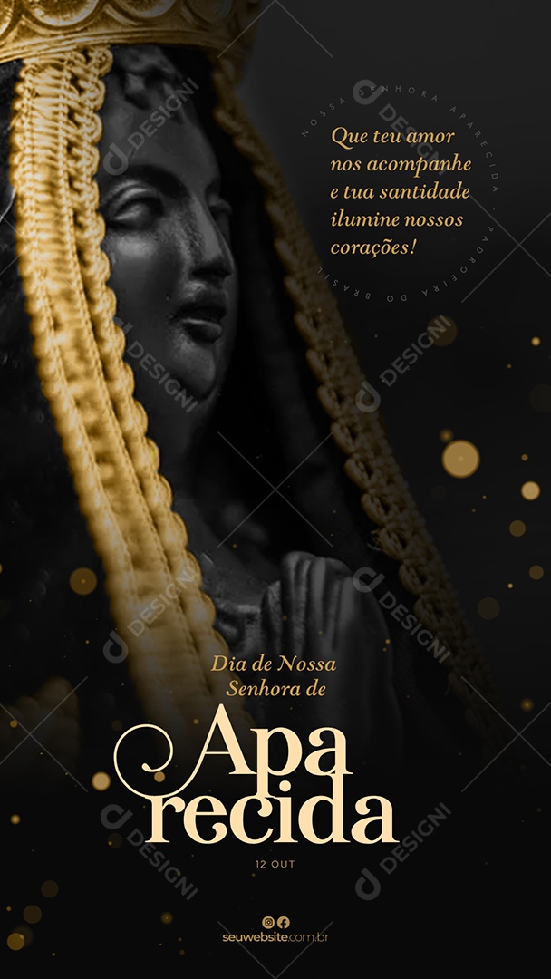 Dia Da Nossa Senhora da Aparecida 12 de Outubro Social Media PSD Editável
