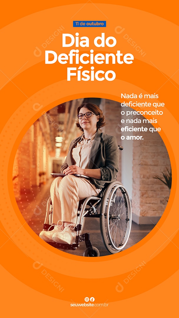 Story Quando Todo Mundo Diz Que Você Não Pode Dia do Deficiente Físico Social Media PSD Editável