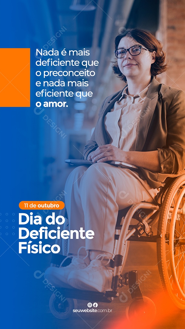 Story Quando Todo Mundo Diz Que Você Não Pode Dia do Deficiente Físico Social Media PSD Editável