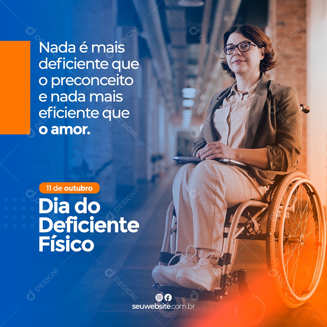 Story Quando Todo Mundo Diz Que Você Não Pode Dia do Deficiente Físico Social Media PSD Editável