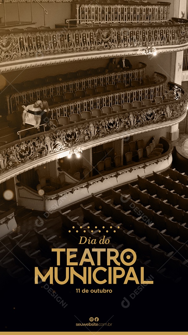 Dia Do Teatro 19 De Setembro Data Comemorativa Social Media PSD Editável