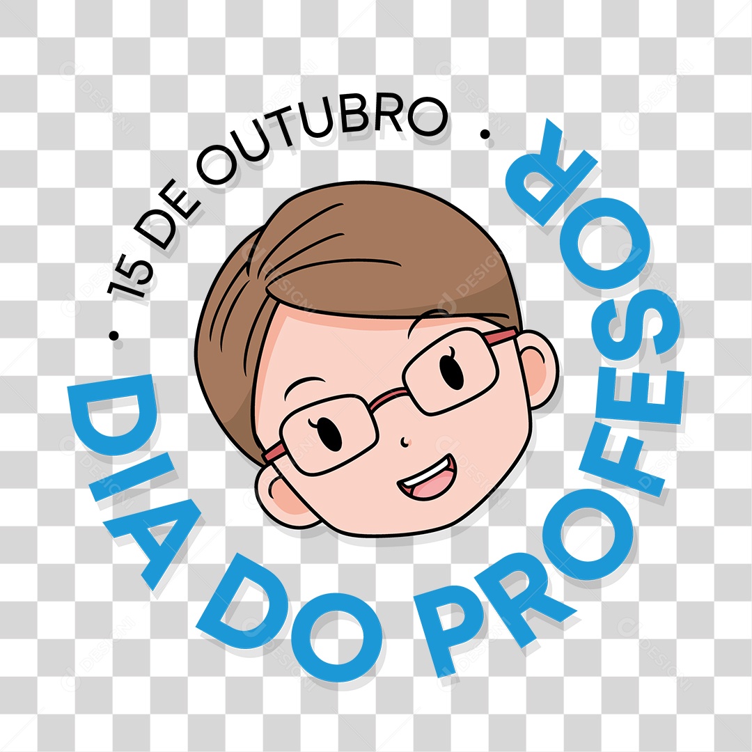 Lettering Dia do Professor EPS + PNG