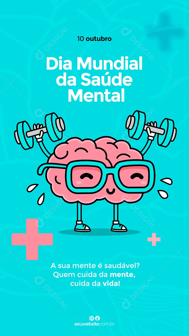 Dia Da Saúde Mental Data Comemorativa 10 de Outubro Social Media PSD Editável