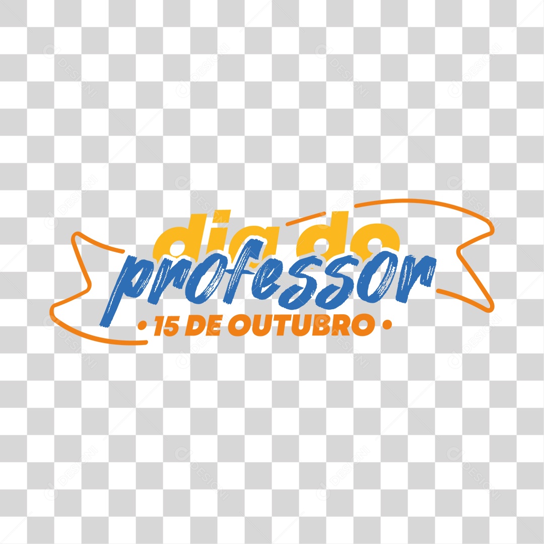 Lettering Dia do Professor EPS + PNG
