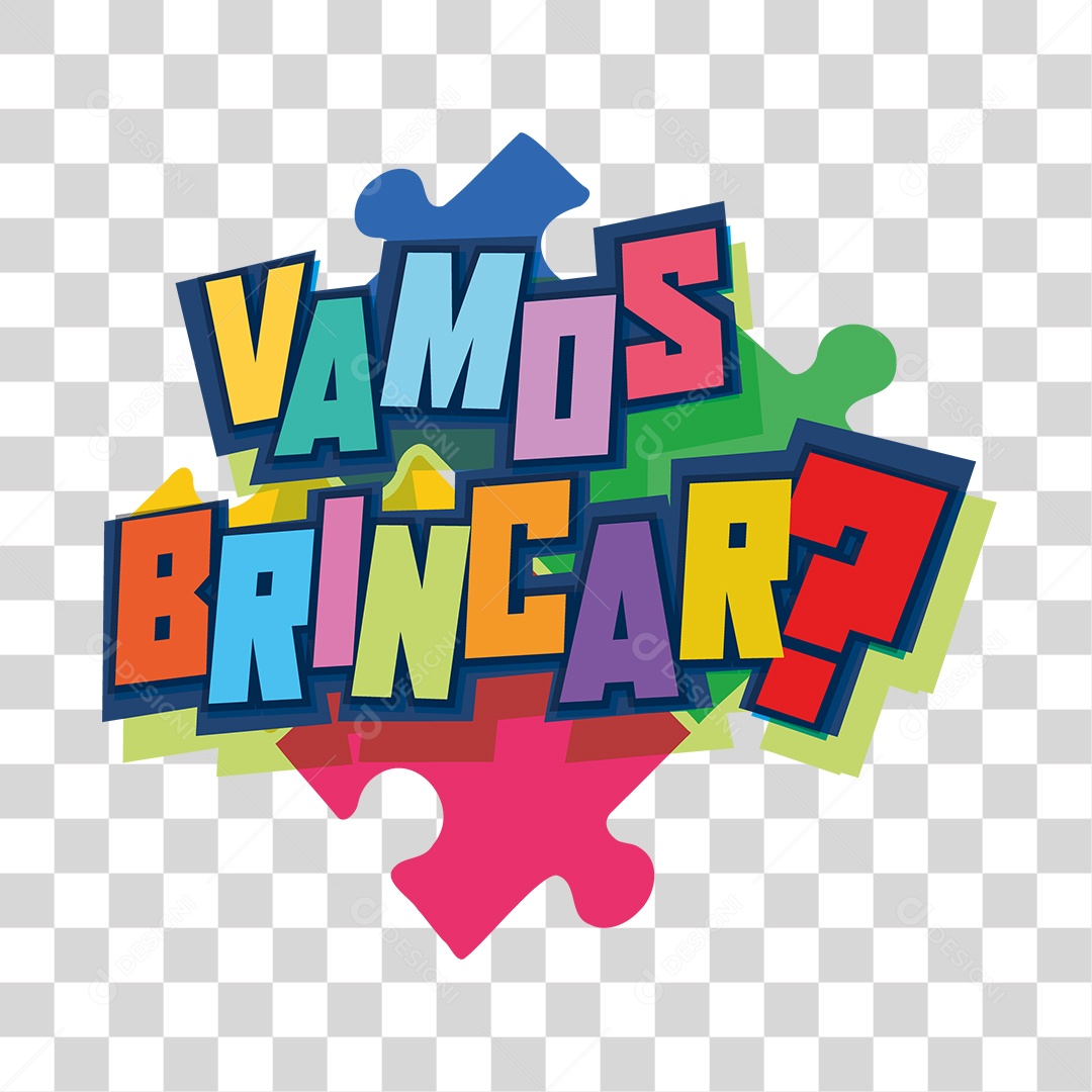 Lettering Vamos Brincar EPS + PNG