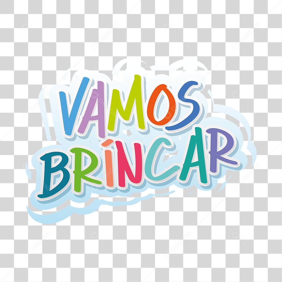 Lettering Vamos Brincar EPS + PNG
