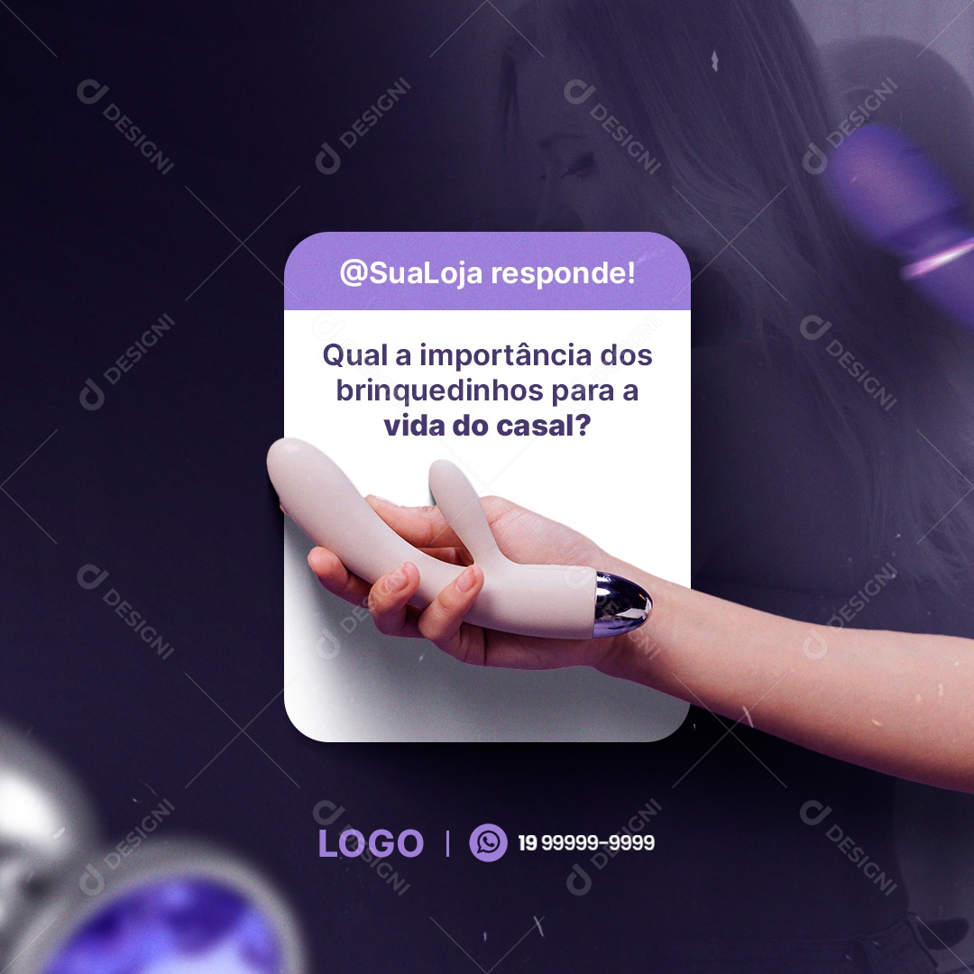 Social Media Sex Shop Qual a Importância Dos Brinquedos PSD Editável