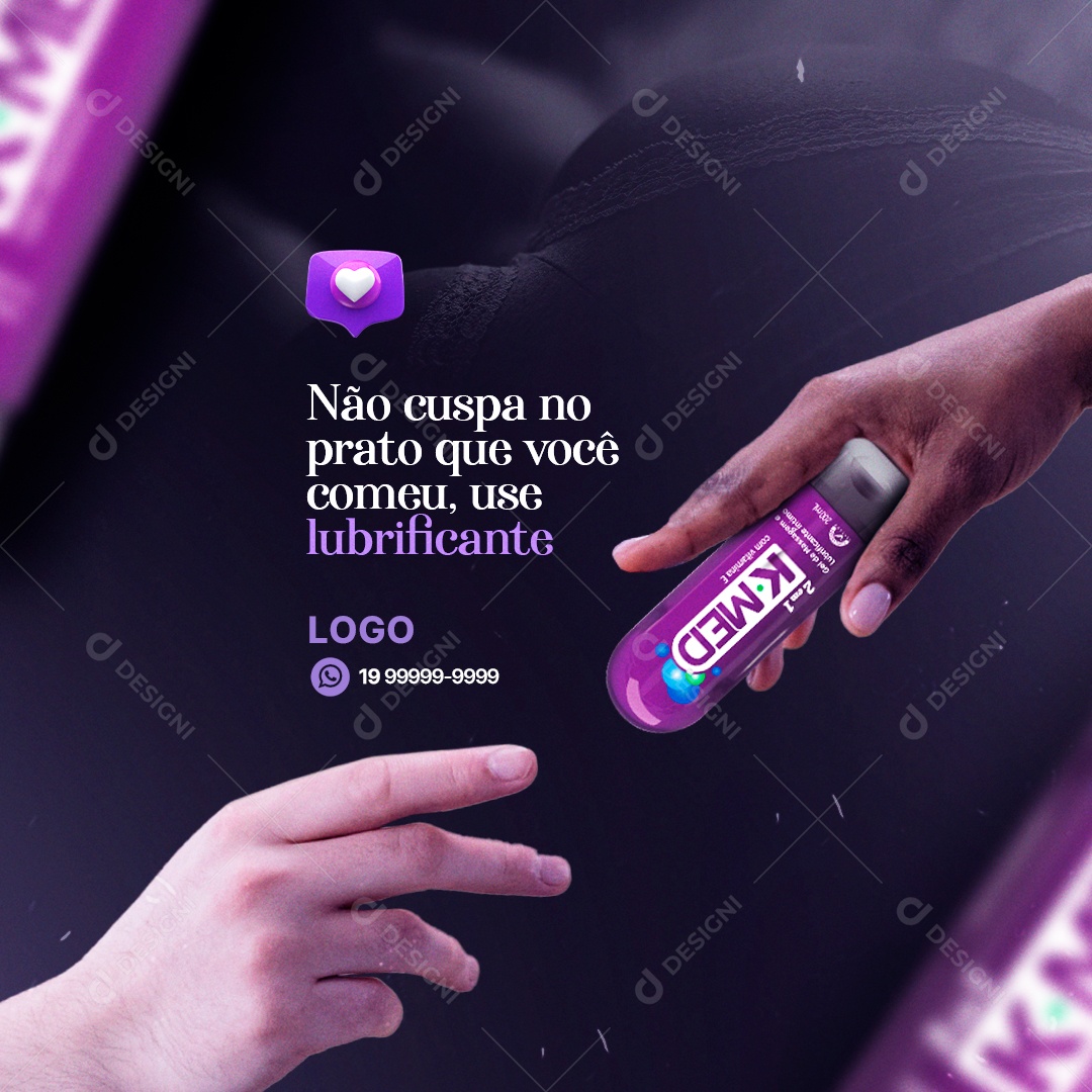 Social Media Sex Shop Não Cuspa no Prato PSD Editável