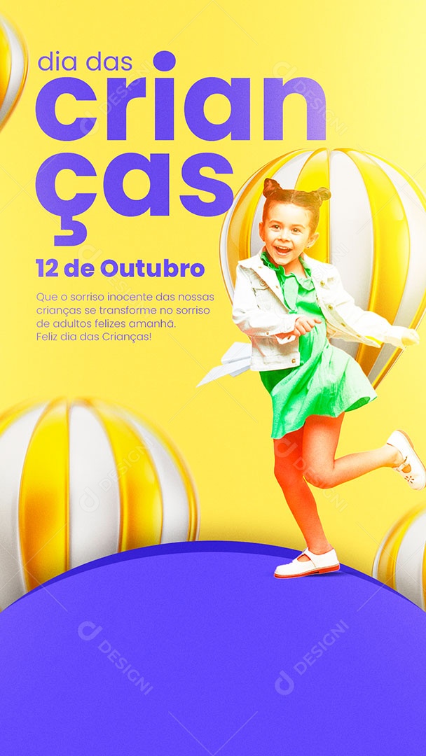 Social Media Dia Das Crianças 12 de Outubro Nossas Crianças PSD Editável