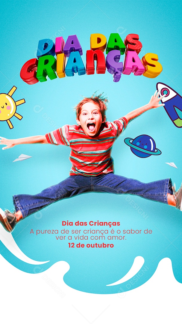 Social Media Dia Das Crianças 12 de Outubro PSD Editável
