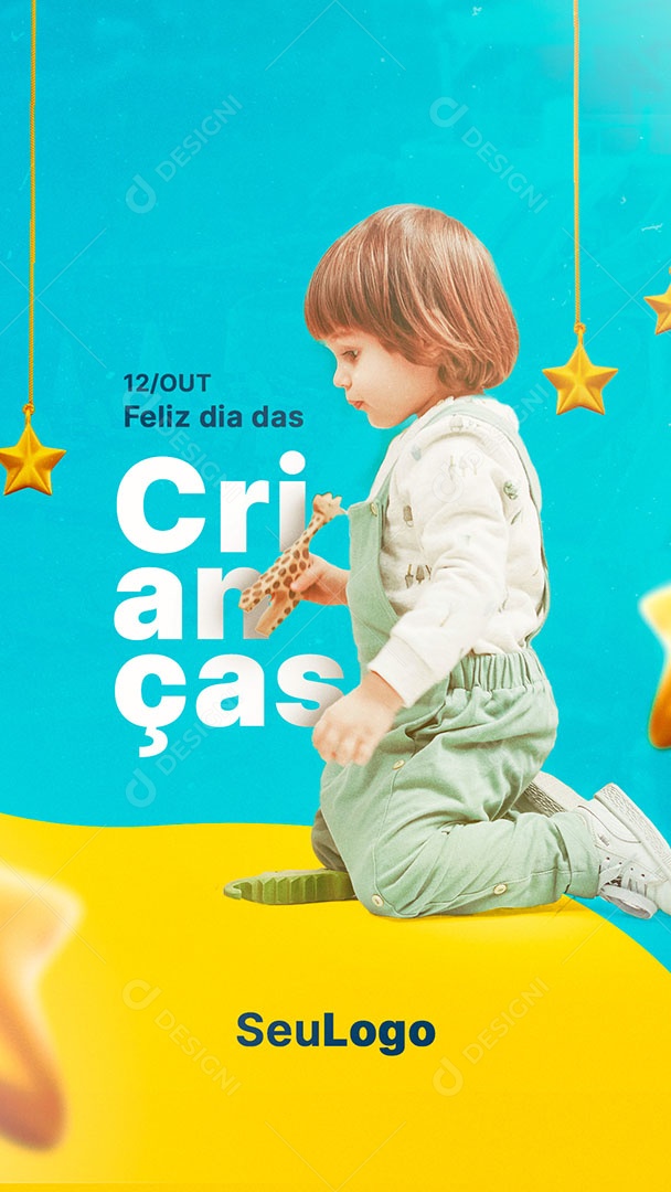 Social Media Feliz Dia Das Crianças 12 de Outubro PSD Editável