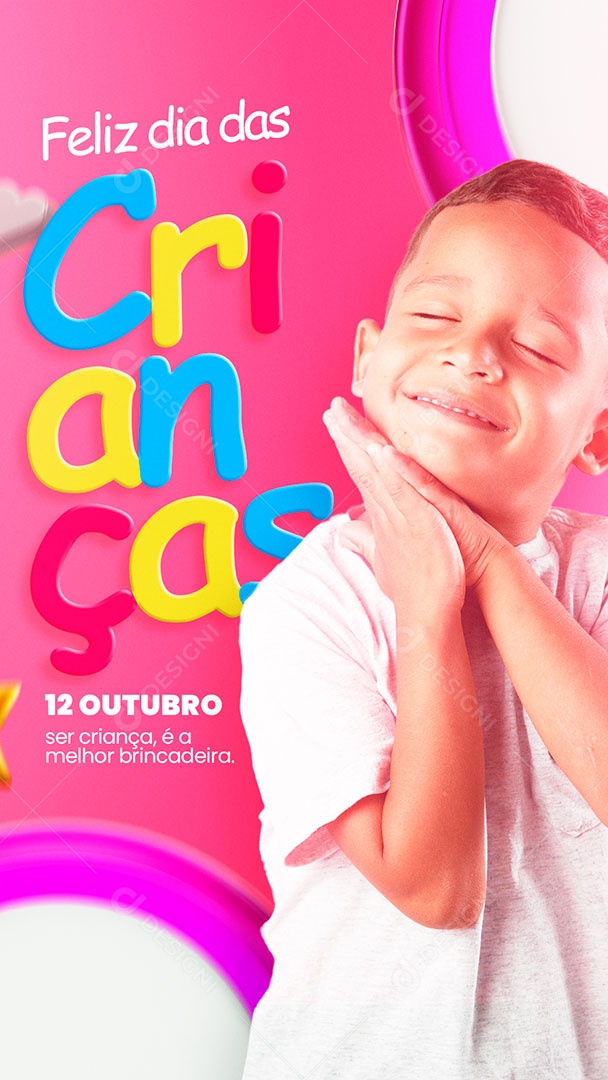 Social Media Feliz Dia Das Crianças 12 de Outubro PSD Editável