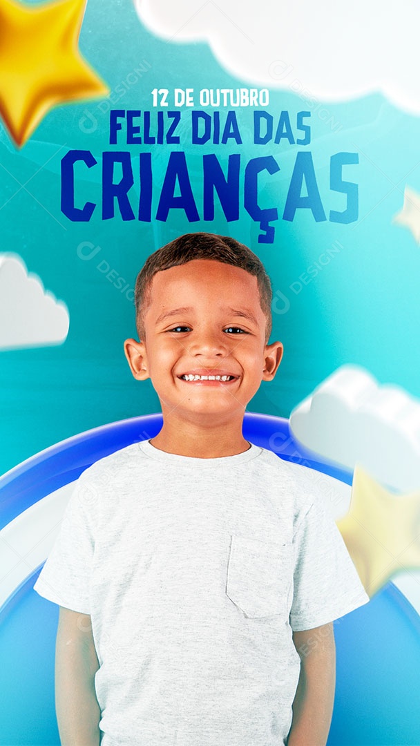 Social Media Feliz Dia Das Crianças 12 de Outubro PSD Editável