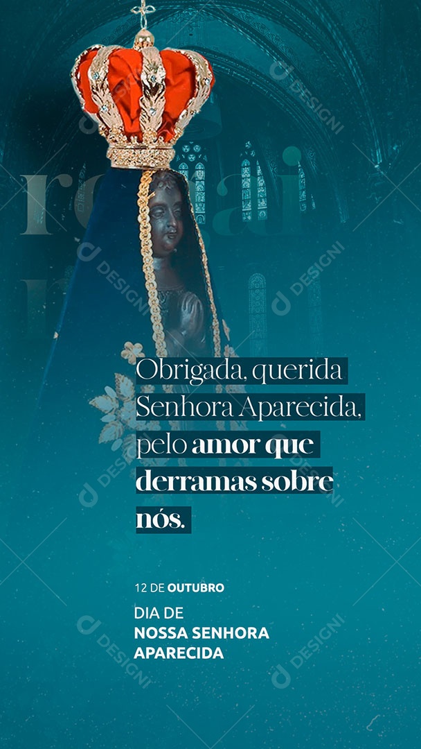 Dia Da Nossa Senhora da Aparecida 12 de Outubro Social Media PSD Editável