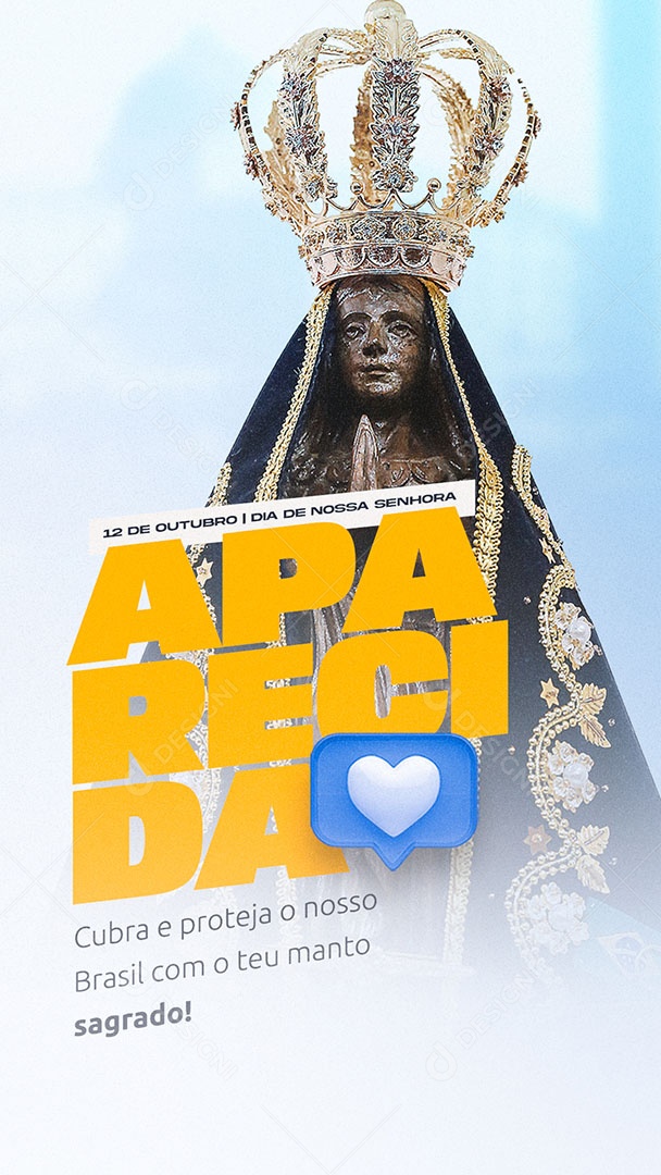 Dia Da Nossa Senhora da Aparecida 12 de Outubro Social Media PSD Editável