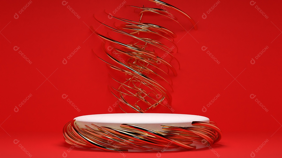 Carrinho de pódio de pano de fundo de cenário de Natal. Prateleira de produto