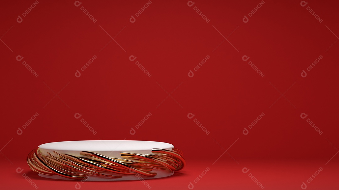 Carrinho de pódio de pano de fundo de cenário de Natal. Prateleira de produto