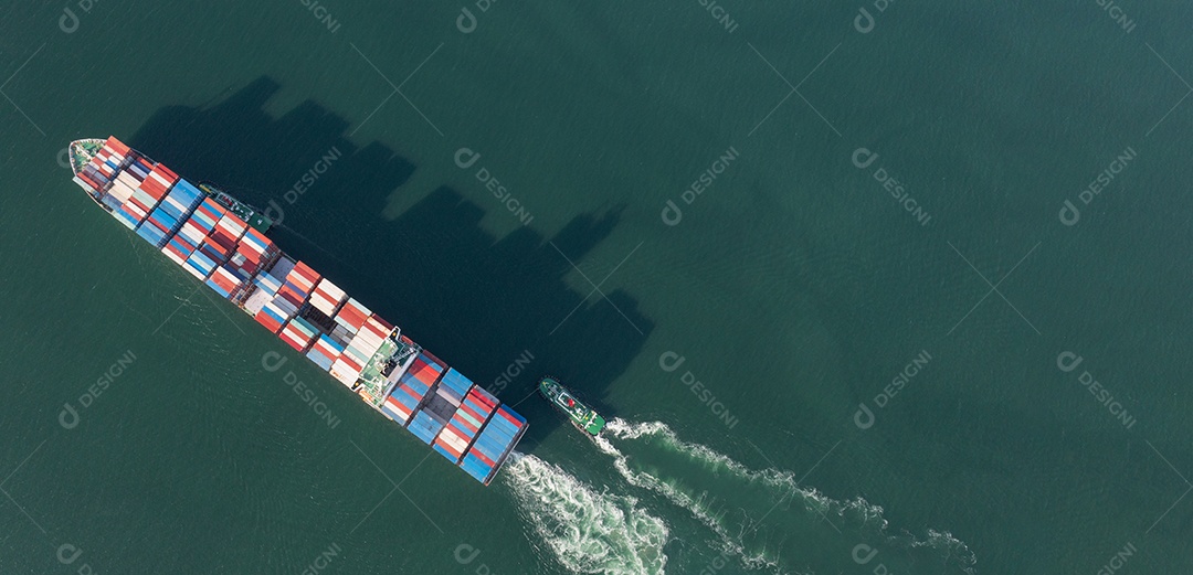 Rebocador arrastar contêiner de carga navio inteligente navio para carga interna.