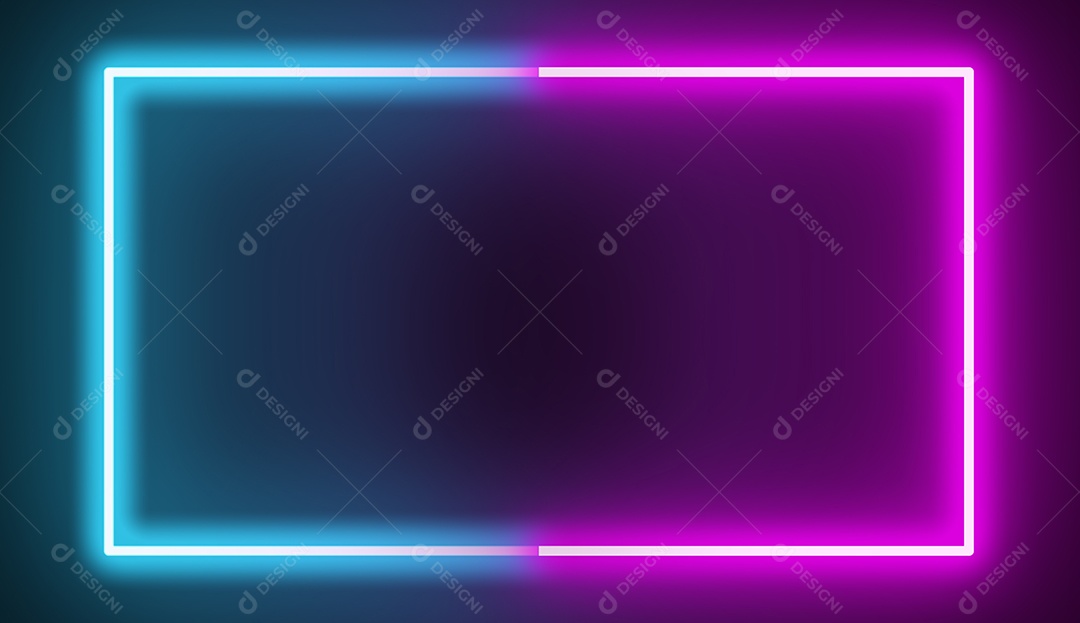 Cor da linha do retângulo rosa azul completo ou luz de néon de luz de laser abstrato.