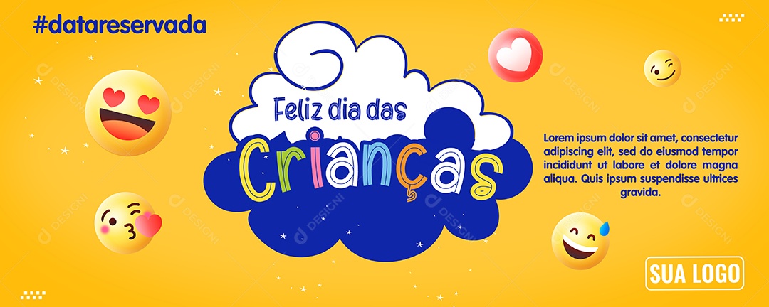 Feliz Dia Das Crianças Data Comemorativa Social Media PSD Editável