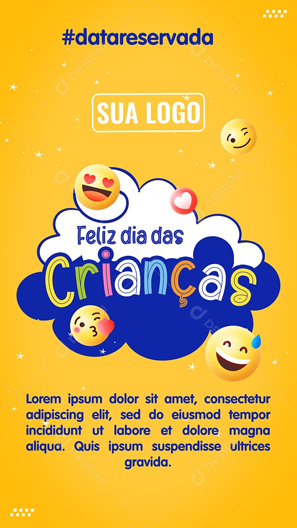 Feliz Dia Das Crianças Data Comemorativa Social Media PSD Editável