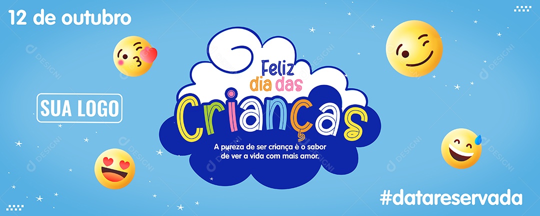 Feliz Dia Das Crianças Data Comemorativa Social Media PSD Editável