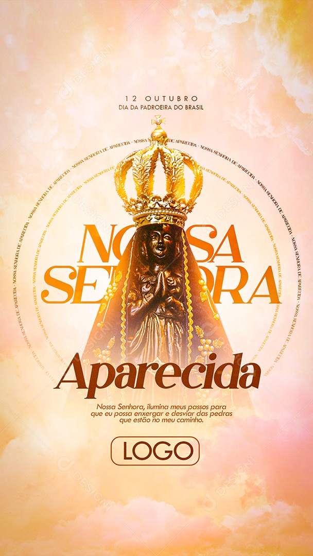 Story Dia Da Nossa Senhora da Aparecida 12 de Outubro Social Media PSD Editável