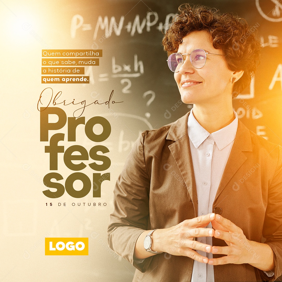 Dia Do Professor 15 de Outubro Social Media PSD Editável