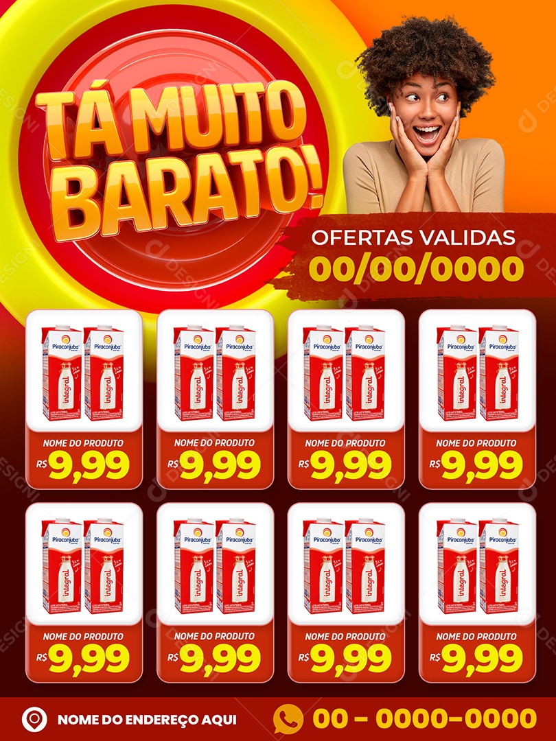 Encarte Tá Muito Barato Promoções Social Media PSD Editável